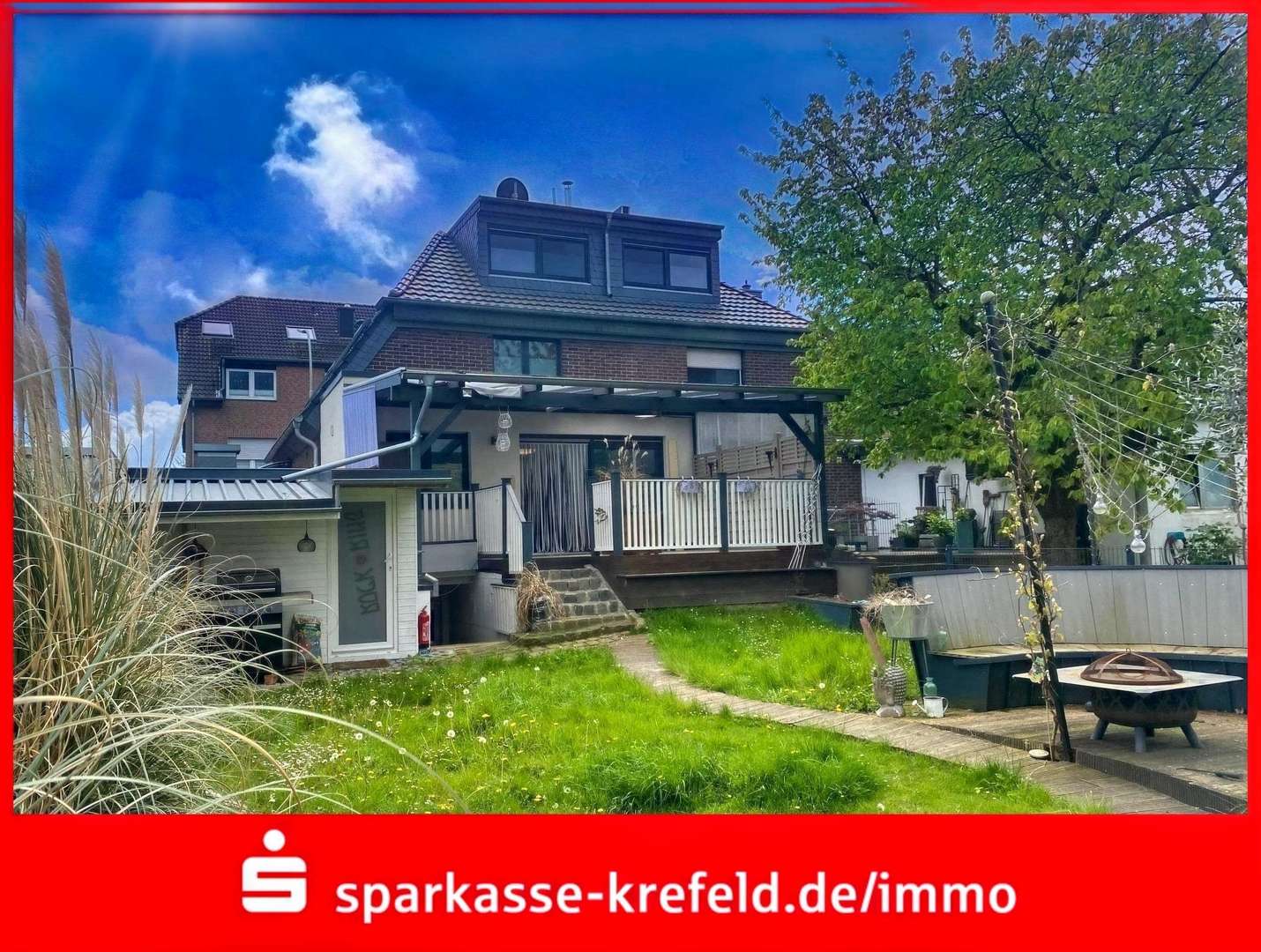 Rückansicht - Doppelhaushälfte in 47839 Krefeld mit 100m² kaufen