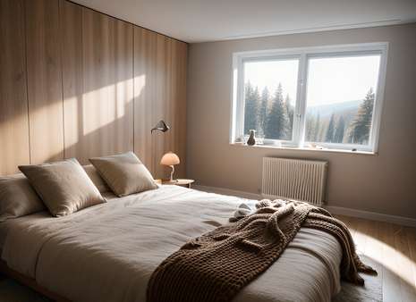 Schlafzimmer - Einrichtungsbeispiel - Erdgeschosswohnung in 42113 Wuppertal mit 75m² kaufen