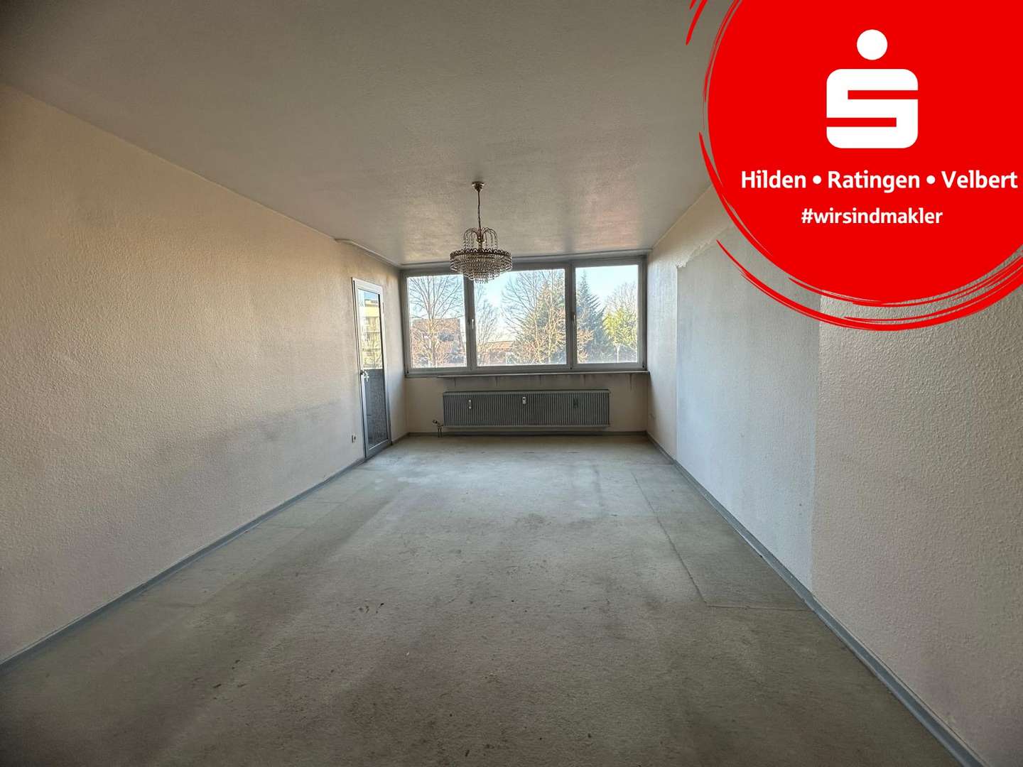 Wohnzimmer - Etagenwohnung in 40878 Ratingen mit 53m² kaufen