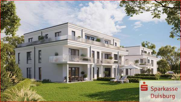 Seitenansicht Haus 2 - Erdgeschosswohnung in 47228 Duisburg mit 100m² günstig kaufen