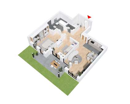 Grundriss - Etagenwohnung in 47228 Duisburg mit 82m² kaufen