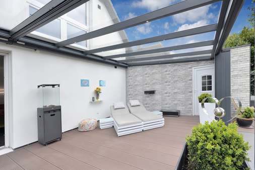 der Relax-Bereich auf der Terrasse der Relax-Bereich auf der Terrasse - Einfamilienhaus in 47228 Duisburg mit 141m² kaufen