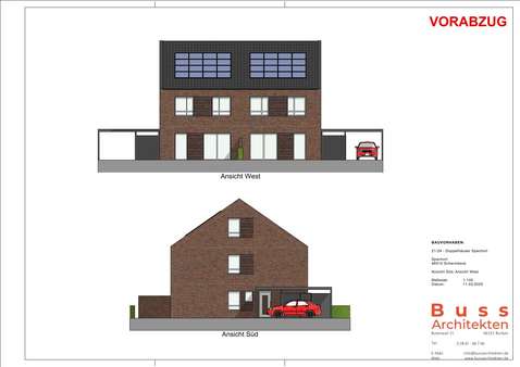 Ansichten - Doppelhaushälfte in 46514 Schermbeck mit 136m² kaufen