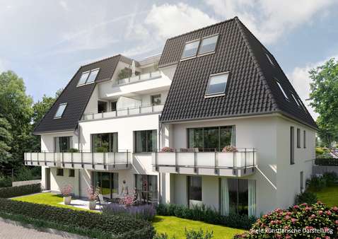 Visualisierung Rückseite Visualisierung Rückseite - Dachgeschosswohnung in 45357 Essen mit 110m² kaufen