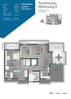 null - Penthouse-Wohnung in 45359 Essen mit 125m² kaufen