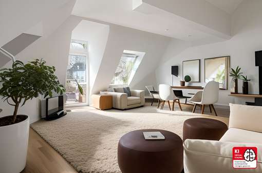 Wohnzimmer Wohnzimmer - Dachgeschosswohnung in 45468 Mülheim mit 115m² kaufen