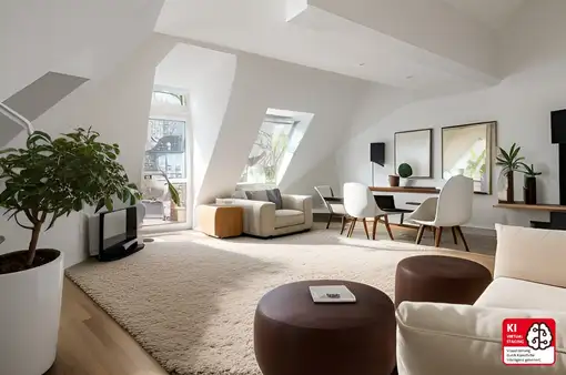 Helle, ausgefallene 3,5-Raum-Wohnung mit zwei Dachterrassen, Balkon und TG-Stellplatz in Mülheim