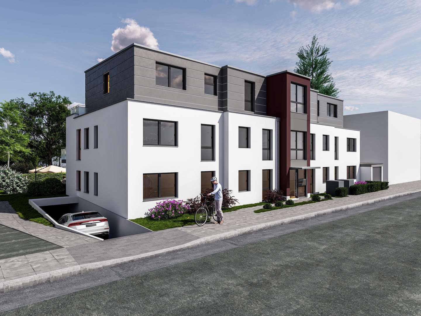 Beispiel Visualisierung Vorderseite - Erdgeschosswohnung in 45359 Essen mit 60m² kaufen