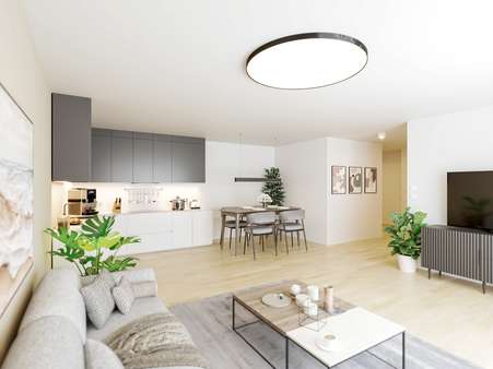 Beispiel Visualisierung innen - Etagenwohnung in 45359 Essen mit 77m² kaufen