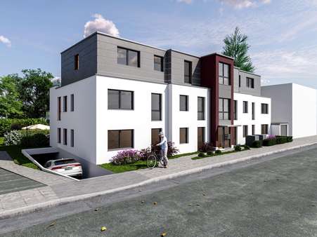 Beispiel Visualisierung vorn - Etagenwohnung in 45359 Essen mit 77m² kaufen