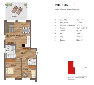 GR Wohnung Nr. 1 - Erdgeschosswohnung in 45473 Mülheim mit 90m² kaufen