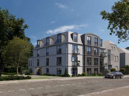 Ansicht Straße  - Etagenwohnung in 52072 Aachen mit 44m² kaufen