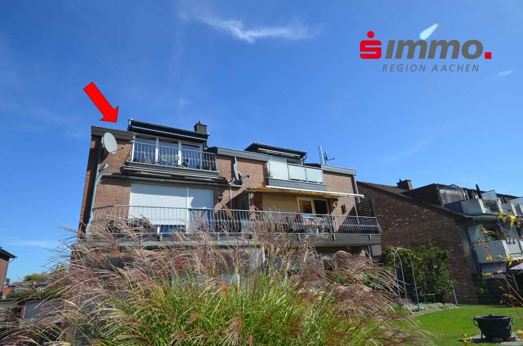 Hinteransicht mit Pfeil 3572 - Dachgeschosswohnung in 52134 Herzogenrath mit 62m² kaufen
