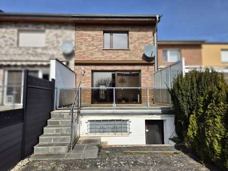 Gartenansicht - Reihenmittelhaus in 52388 Nörvenich-Eschweiler über Feld mit 80m² kaufen
