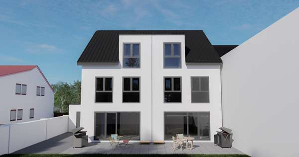 Rückansicht - Doppelhaushälfte in 52399 Merzenich-Girbelsrath mit 155m² günstig kaufen