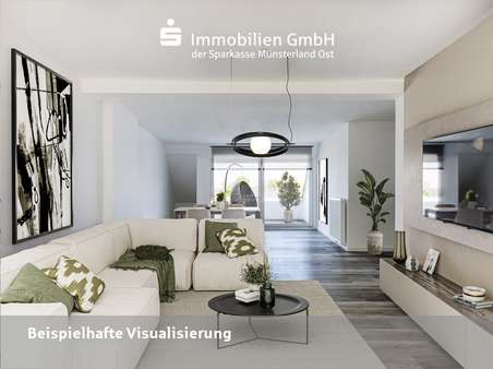 Wohn-/ und Esszimmer - Etagenwohnung in 48153 Münster mit 94m² kaufen