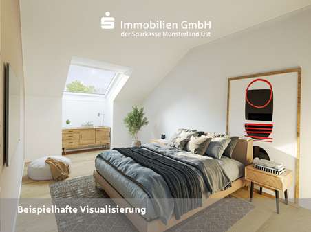 Schlafzimmer - Dachgeschosswohnung in 48291 Telgte mit 93m² kaufen