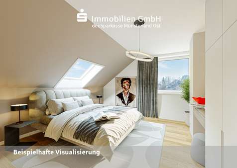 Schlafzimmer - Dachgeschosswohnung in 48165 Münster mit 64m² kaufen