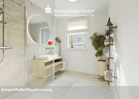Visualisierung Badezimmer  - Etagenwohnung in 59227 Ahlen mit 94m² kaufen