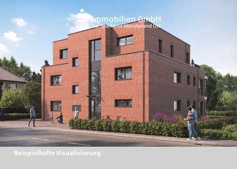 Visualisierung Frontansicht - Etagenwohnung in 59227 Ahlen mit 94m² kaufen