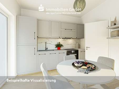 Küche und Esszimmer im Erdgeschoss - Doppelhaushälfte in 59320 Ennigerloh mit 123m² kaufen