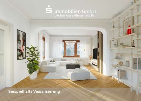 Wohnzimmer - Villa in 59227 Ahlen mit 247m² kaufen