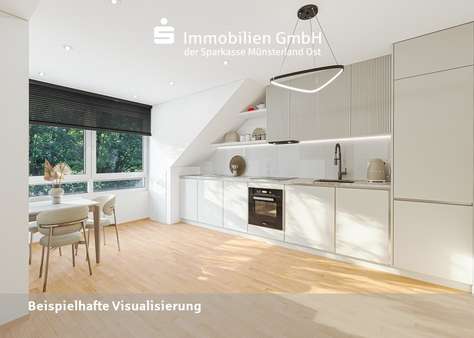 Küche im Obergeschoss - Doppelhaushälfte in 48157 Münster mit 195m² kaufen