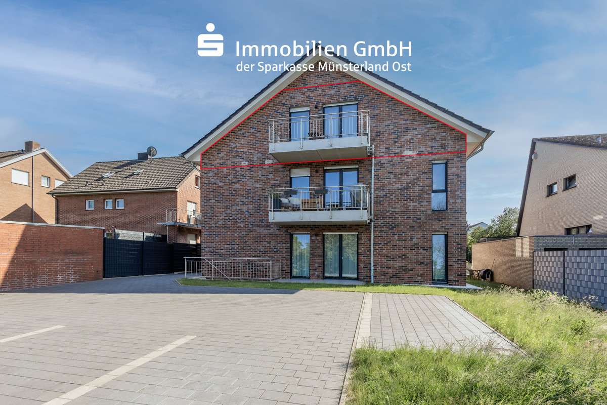 Rückansicht - Etagenwohnung in 59269 Beckum mit 66m² kaufen