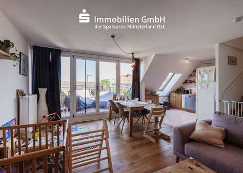 Wohn- und Essbereich Wohn- und Essbereich - Maisonette-Wohnung in 48145 Münster mit 97m² kaufen