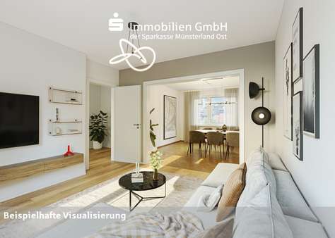 Wohn- und Esszimmer - Zweifamilienhaus in 59227 Ahlen mit 178m² kaufen