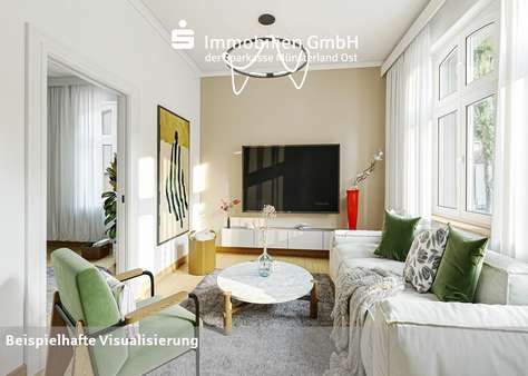 Wohnzimmer - Einfamilienhaus in 59302 Oelde mit 130m² kaufen