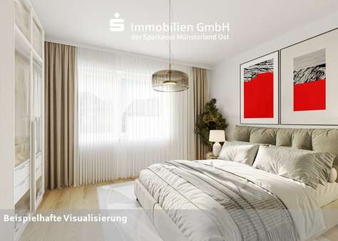 Schlafzimmer - Zweifamilienhaus in 59329 Wadersloh mit 187m² kaufen