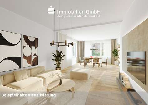 Wohnzimmer - Zweifamilienhaus in 59329 Wadersloh mit 187m² kaufen