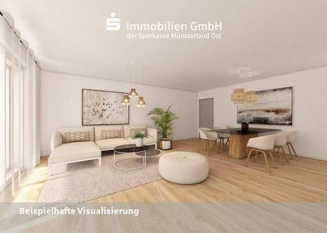 Wohnzimmer Wohnzimmer - Doppelhaushälfte in 59269 Beckum mit 140m² kaufen