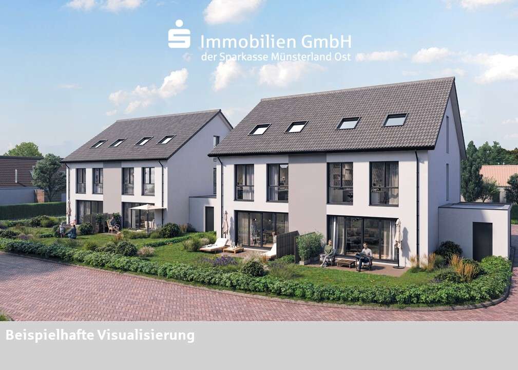 Gartenansicht Gartenansicht - Doppelhaushälfte in 59269 Beckum mit 140m² kaufen