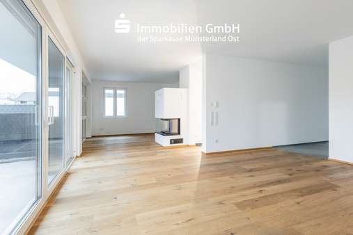 Wohnbereich (Erdgeschoss - Wohneinheit 1) - Zweifamilienhaus in 59269 Beckum mit 306m² kaufen