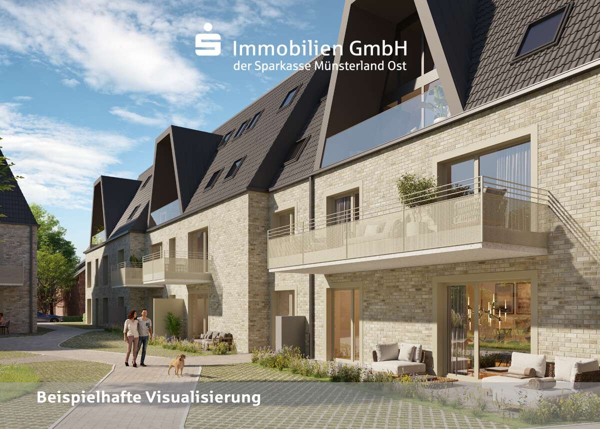 Ansicht vom Innenhof - Erdgeschosswohnung in 48145 Münster mit 33m² kaufen