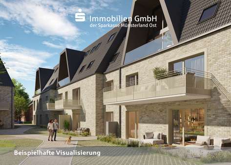 Ansicht vom Innenhof - Erdgeschosswohnung in 48145 Münster mit 57m² kaufen