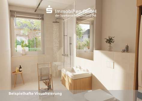 Badezimmer - Erdgeschosswohnung in 48145 Münster mit 57m² kaufen