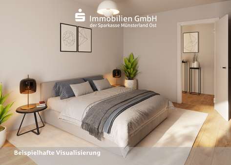 Schlafzimmer - Erdgeschosswohnung in 48145 Münster mit 57m² kaufen