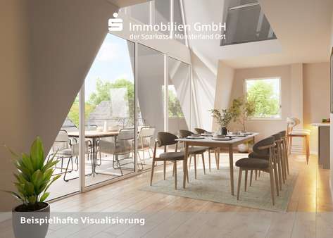 Küche und Essbereich - Maisonette-Wohnung in 48145 Münster mit 98m² kaufen