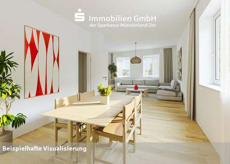 Wohn- und Essbereich im Erdgeschoss Wohn- und Essbereich im Erdgeschoss - Zweifamilienhaus in 59302 Oelde mit 152m² kaufen