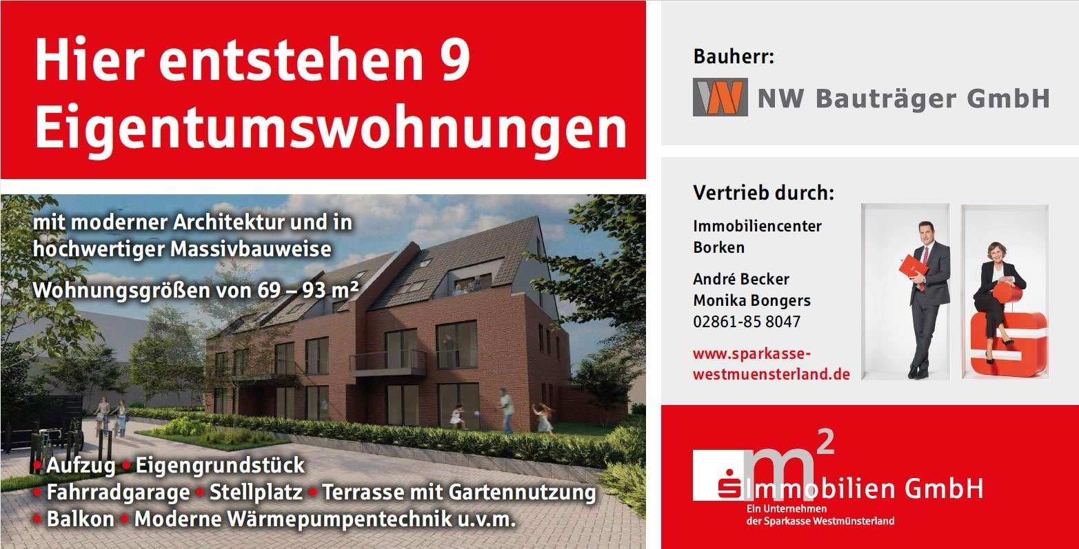 Bauzaunbanner - Erdgeschosswohnung in 45721 Haltern am See mit 83m² kaufen
