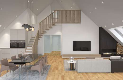 Wohn-/Essbereich - Dachgeschosswohnung in 48249 Dülmen mit 117m² kaufen
