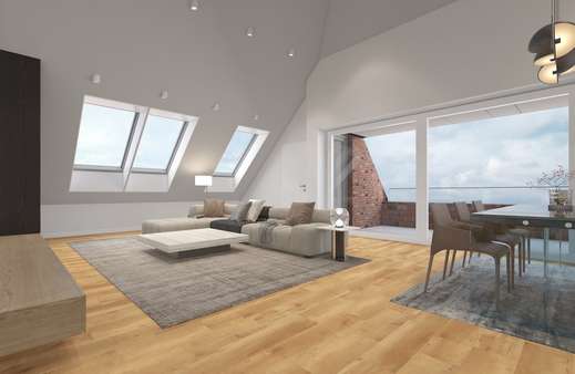 Wohn-/Essbereich - Dachgeschosswohnung in 48249 Dülmen mit 117m² kaufen