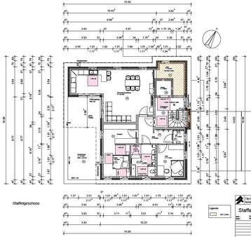 Grundriss ETW 5 Penthouse bemaßt - Penthouse-Wohnung in 59387 Ascheberg mit 124m² kaufen