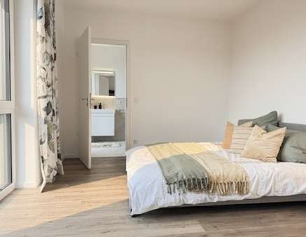 Schlafzimmer mit en-Suite Bad - Etagenwohnung in 48301 Nottuln mit 79m² kaufen