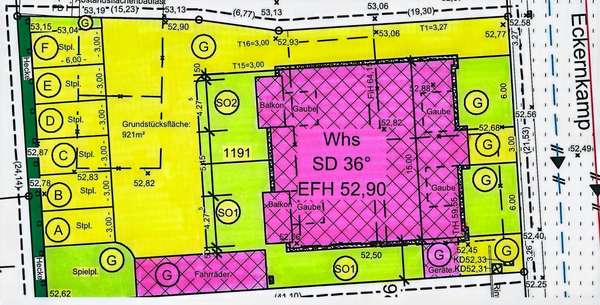 Grundstücksplan - Erdgeschosswohnung in 59399 Olfen mit 84m² kaufen