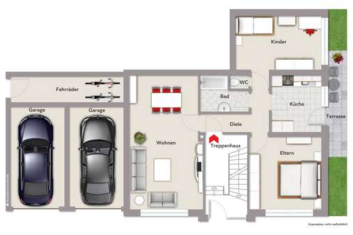 Grundriss EG Grundriss EG - Mehrfamilienhaus in 48599 Gronau mit 156m² kaufen