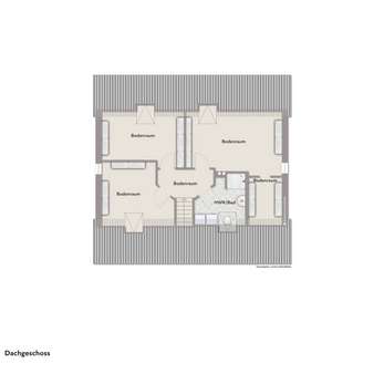 Grafische Darstellung Dachgeschoss - Zweifamilienhaus in 46397 Bocholt mit 223m² kaufen